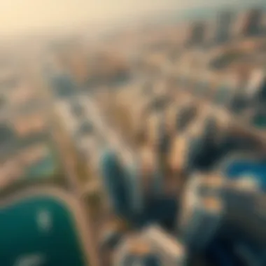 Aerial Perspective of Dubai's Development Aerial view of a prominent development in Dubai's real estate market
