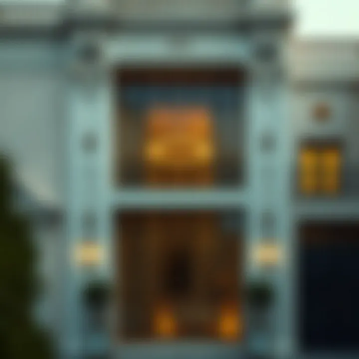 Elegant Property Facade in Dubai Intricate details of a luxurious property facade in Dubai