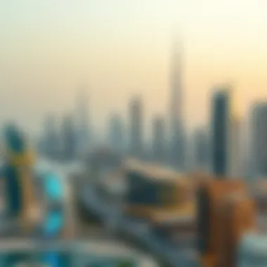 The Modern Skyline of Dubai A stunning skyline view of Dubai showcasing modern architectural marvels