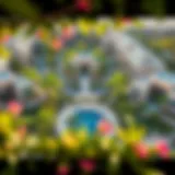 Aerial view showcasing the lush greenery of Al Jurf Garden