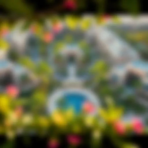 Aerial view showcasing the lush greenery of Al Jurf Garden
