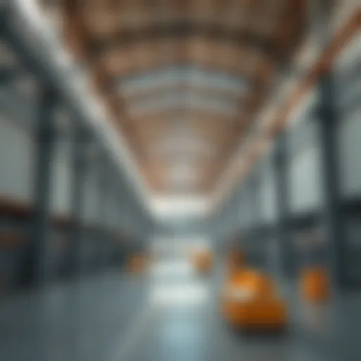 Interior Design of Al Quoz Warehouses Modern warehouse interior showcasing storage solutions