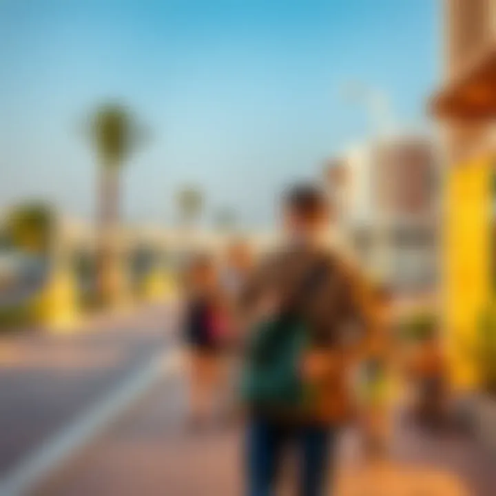 Vibrant Community Lifestyle in Al Ameera Village A panoramic view of the community lifestyle