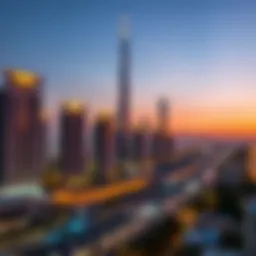 Skyline of Dubai showcasing luxury properties