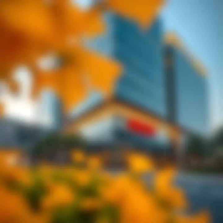 Modern Facade of Aspin Commercial Tower Architectural design of the Aspin Commercial Tower showcasing its modern facade