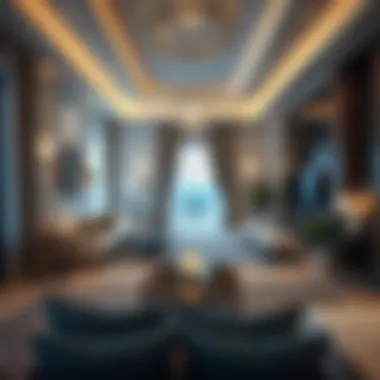 Interior Design of Bayt Al Muteena Interior design elements reflecting a blend of modern and traditional styles