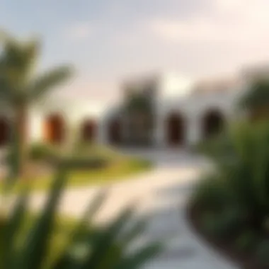 Landscaping Around Bayt Al Muteena Landscaped gardens surrounding Bayt Al Muteena enhancing its charm