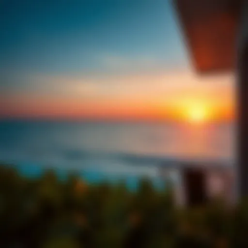Stunning sunset view from a luxury beach property in Dubai