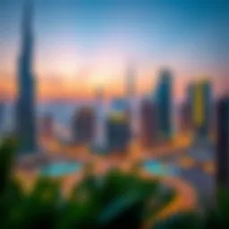 Stunning skyline view of Dubai showcasing luxurious flats