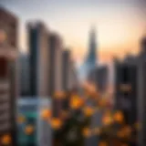 Stunning skyline view of Dubai Digital Park Apartments showcasing modern architecture