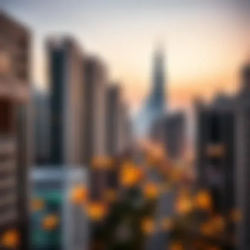 Stunning skyline view of Dubai Digital Park Apartments showcasing modern architecture