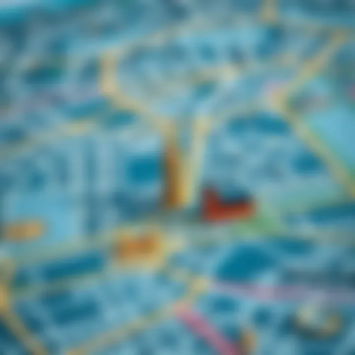 Key Landmarks of Dubai Landmarks of Dubai highlighted on a city layout