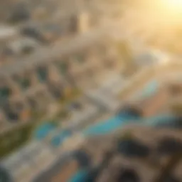 Aerial view of Elan Tilal Al Ghaf showcasing its expansive layout