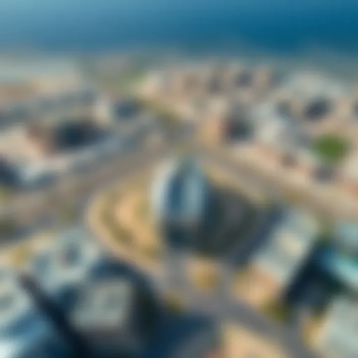 Strategic Aerial Perspective of Abu Hail Center Aerial view of Abu Hail Center showcasing its strategic location in Dubai