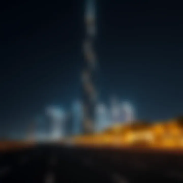 Al Rabia Tower at Night: A Beacon of Light Night view of Al Rabia Tower illuminated against the night sky
