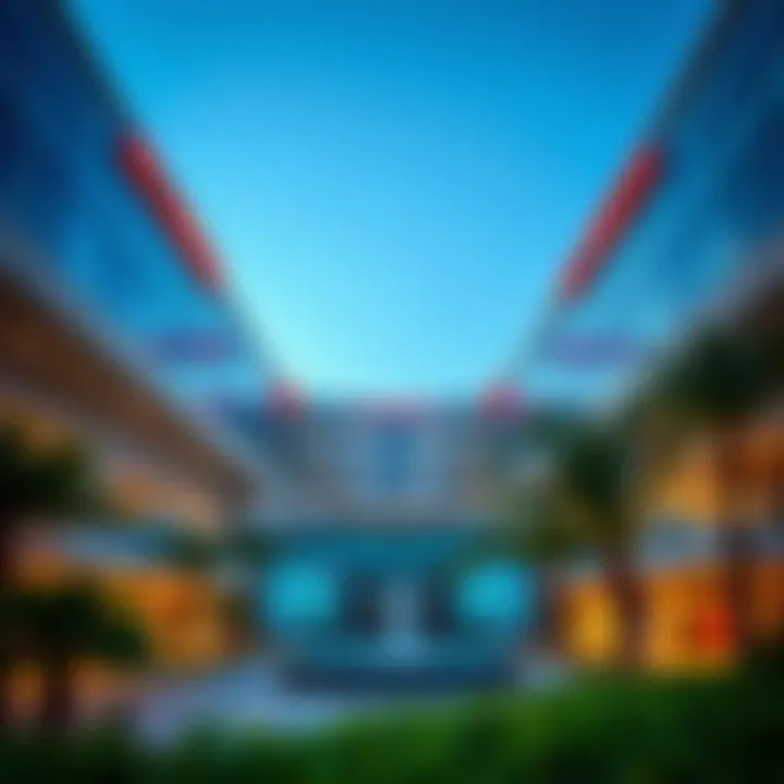 Architectural view of Al Reem Plaza showcasing modern design