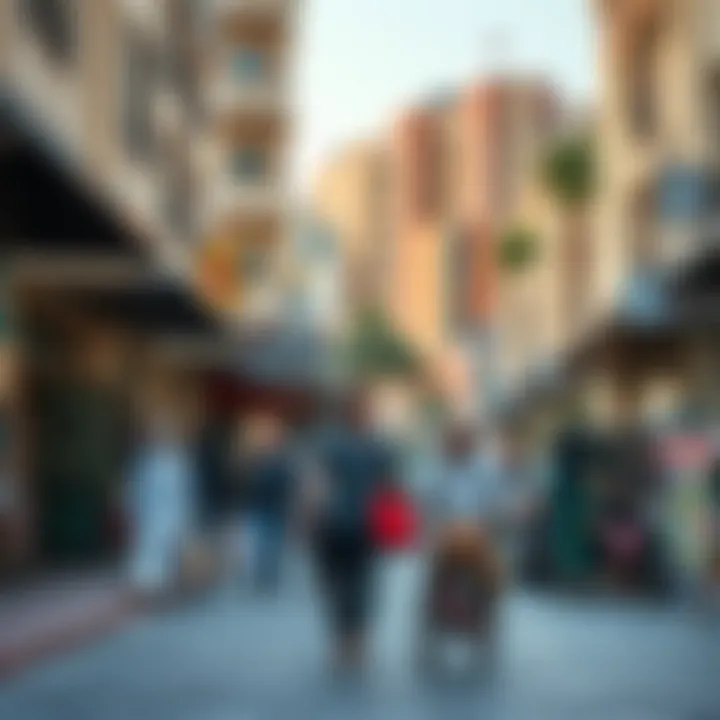 Community demographics around Al Reem Plaza highlighting diversity