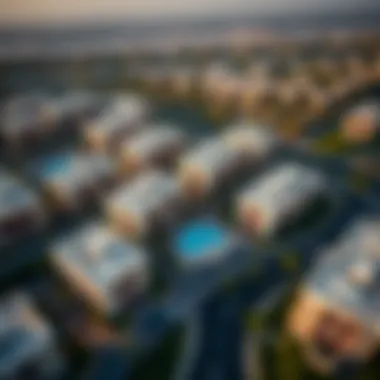 Aerial View of Al Shamkha Aerial view of Al Shamkha showcasing residential developments
