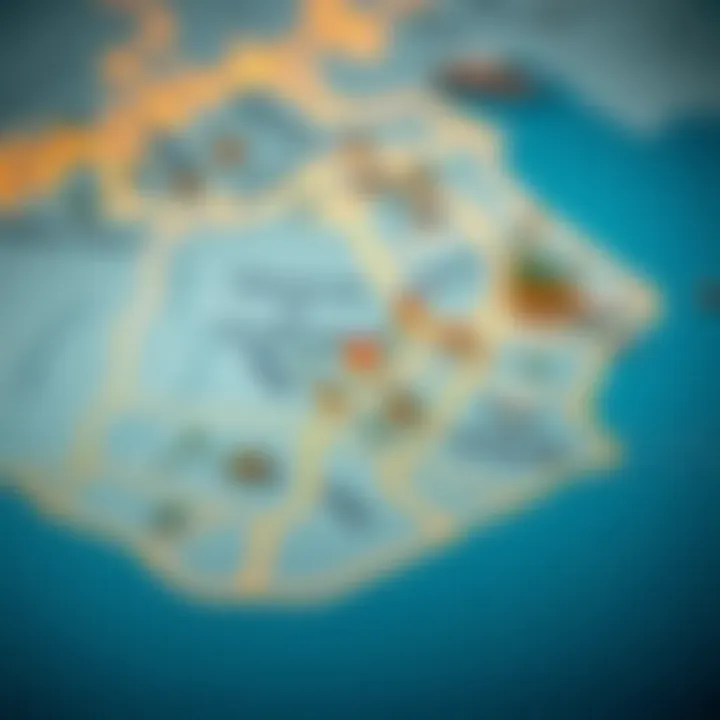 Key Locations in Al Shamkha Map illustration highlighting key locations in Al Shamkha
