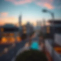 Stunning skyline view of Al Zaab area showcasing modern architecture
