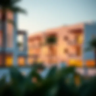 Contemporary Architecture of Aljada Architectural design of the modern residential buildings in Aljada