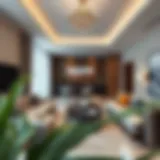 Spacious modern living room in an Oud Metha apartment