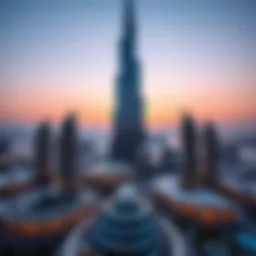 Majestic view of Burj Crown showcasing its architectural brilliance.