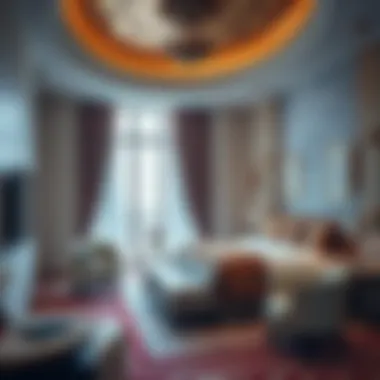Opulent Accommodation at Caesar Palace Dubai Luxurious guest room at Caesar Palace Dubai highlighting opulence