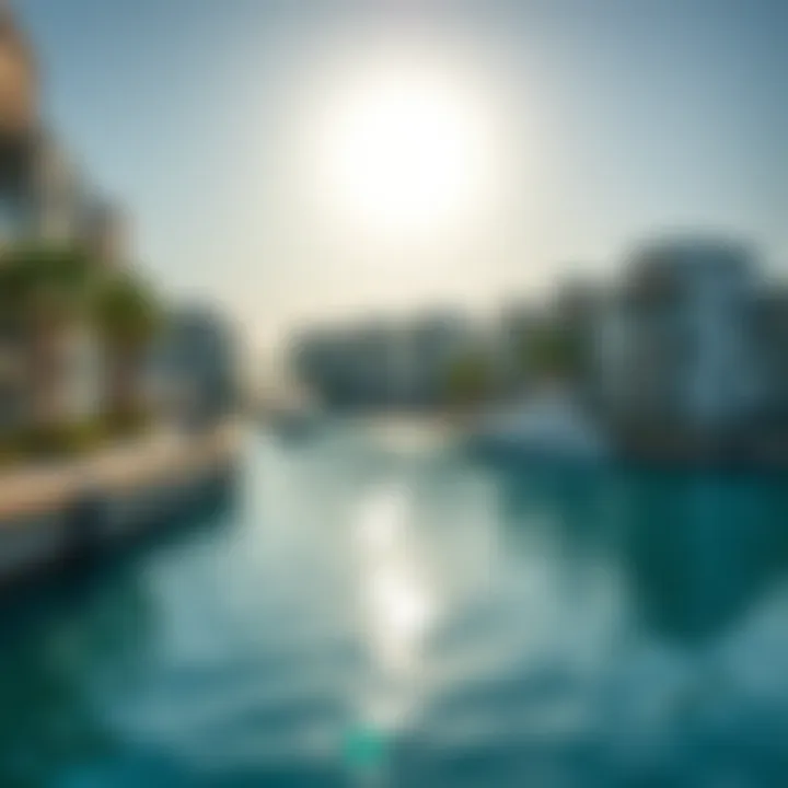 Stunning waterfront view of Community Aqua Properties