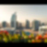 A panoramic view of Deira Palm showcasing modern architecture