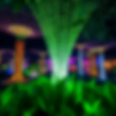 Enchanting Nighttime Displays at Dubai Garden Glow Nighttime display and light features in Dubai Garden Glow