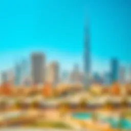 A vibrant view of Dubai's skyline showcasing residential buildings.
