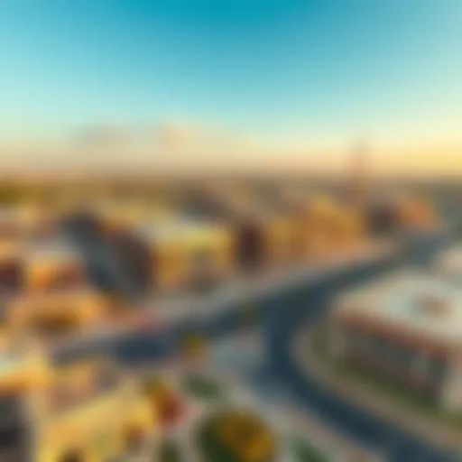 Aerial view of Gate Al Quoz showcasing its blend of commercial and residential spaces.