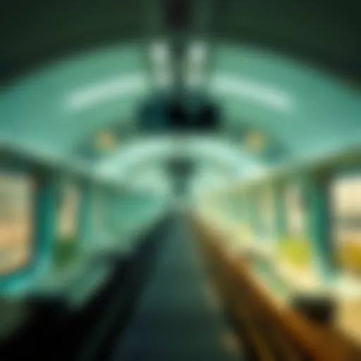 Interior view of Green Metro Line showcasing modern design