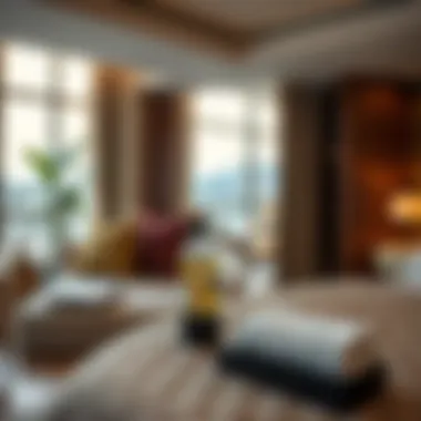 Personalized amenities highlighted in a luxurious suite hotel