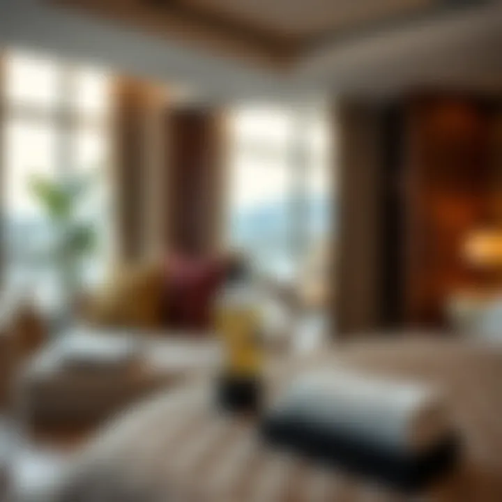 Personalized amenities highlighted in a luxurious suite hotel