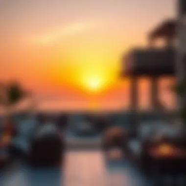 Stunning Sunset from a Dubai Villa Breathtaking sunset view from a luxury villa terrace