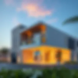 Modern architectural design of Manazil Al Barsha 02 showcasing sleek lines and contemporary aesthetics