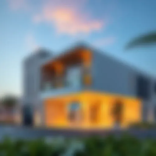 Modern architectural design of Manazil Al Barsha 02 showcasing sleek lines and contemporary aesthetics