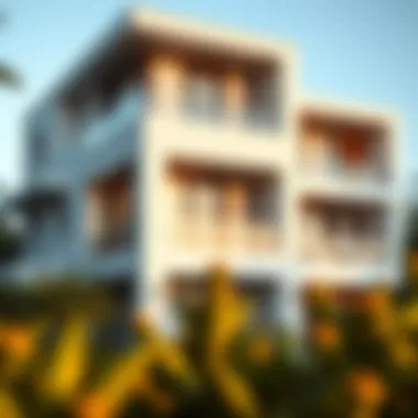 Architectural Elegance of Modern Villas Stunning facade of a modern villa showcasing sleek lines and large windows