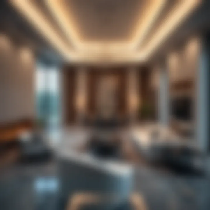 Sophisticated Interiors of Luxury Living Luxurious interior design of a modern villa with minimalist decor