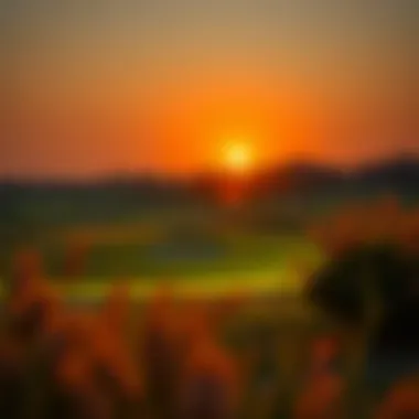 Serene Sunset at Montgomerie Dubai Sunset over the Montgomerie Dubai landscape highlighting serene surroundings