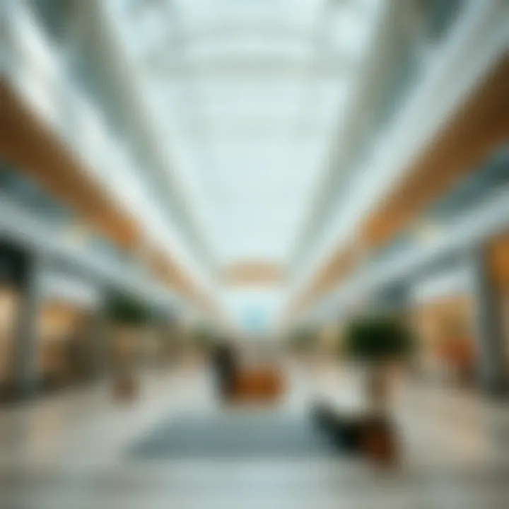 Interior layout of اويسس مول highlighting spacious shopping areas