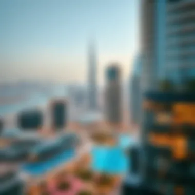 Park Gate Residence Tower B with Dubai Skyline Stunning view of Park Gate Residence Tower B against the Dubai skyline
