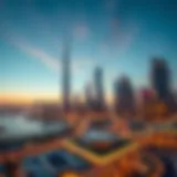 Stunning skyline view of Dubai showcasing Azizi Developments projects