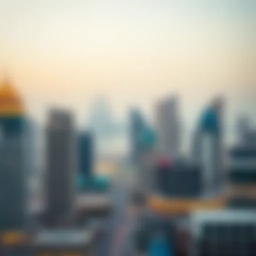 Stunning skyline view of Dubai Internet City showcasing modern architecture