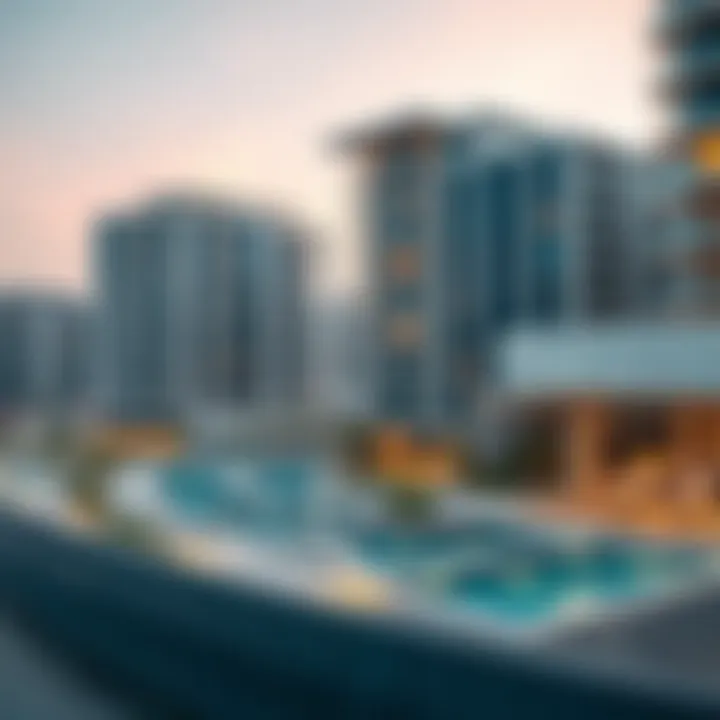 Modern Architectural Marvels of JBR Stunning view of Jumeirah Beach Residence showcasing modern architecture