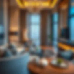 Luxurious interior of a hotel apartment