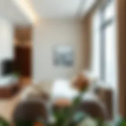 Modern studio apartment interior showcasing elegant design