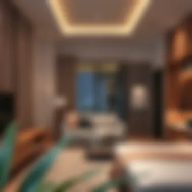 Contemporary Studio Living Space Modern studio interior in Al Khail Gate